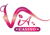 VIA logo — official BOSJOKO gold-red lion live casino vendor
